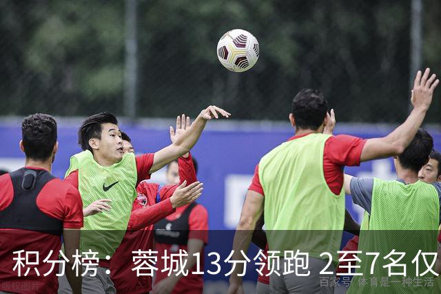 积分榜：蓉城13分领跑 2至7名仅差三分 三镇海牛降级区